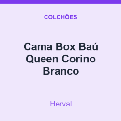 Cama Box Baú Herval Queen Corino Branco