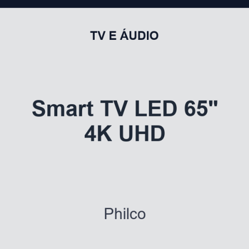 Smart TV LED Philco 65" 4K UHD