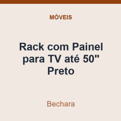 Rack com Painel para TV Bechara até 50" Preto