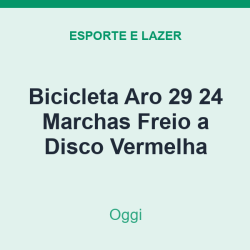 Bicicleta Aro 29 Oggi 24 Marchas Freio a Disco Vermelha