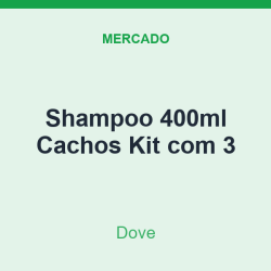 Shampoo 400ml Dove Cachos Kit com 3