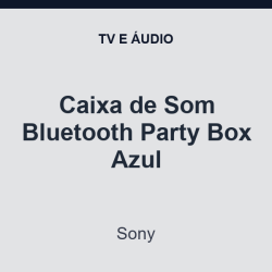 Caixa de Som Bluetooth Sony Party Box Azul