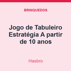 Jogo de Tabuleiro Hasbro Estratégia A partir de 10 anos