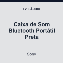 Caixa de Som Bluetooth Sony Portátil Preta