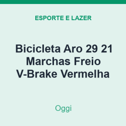 Bicicleta Aro 29 Oggi 21 Marchas Freio V-Brake Vermelha