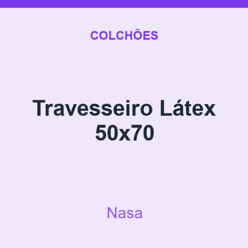 Travesseiro Nasa Látex 50x70