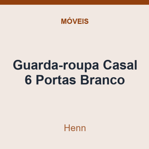 Guarda-roupa Casal Henn 6 Portas Branco