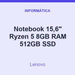 Notebook 15,6" Lenovo Ryzen 5 8GB RAM 512GB SSD