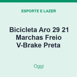 Bicicleta Aro 29 Oggi 21 Marchas Freio V-Brake Preta