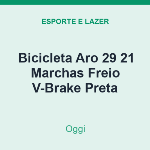 Bicicleta Aro 29 Oggi 21 Marchas Freio V-Brake Preta