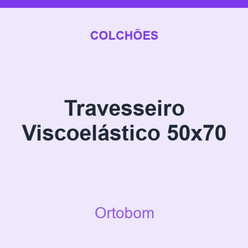 Travesseiro Ortobom Viscoelástico 50x70