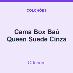 Cama Box Baú Ortobom Queen Suede Cinza
