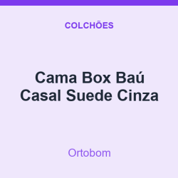 Cama Box Baú Ortobom Casal Suede Cinza
