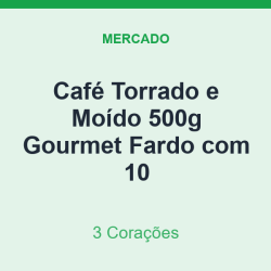 Café Torrado e Moído 500g 3 Corações Gourmet Fardo com 10