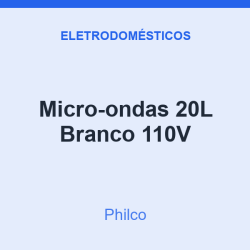 Micro-ondas Philco 20L Branco 110V