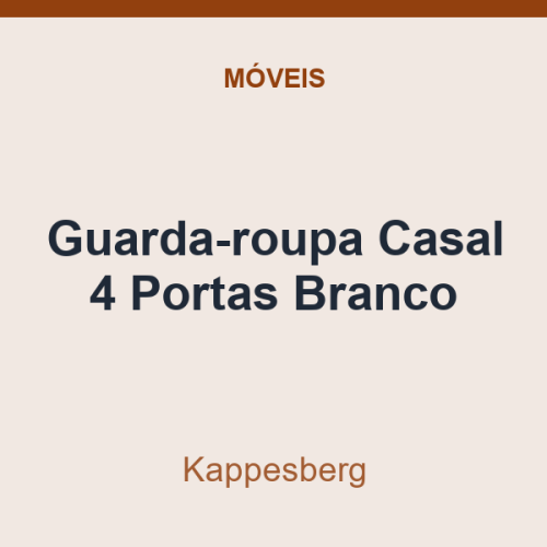 Guarda-roupa Casal Kappesberg 4 Portas Branco
