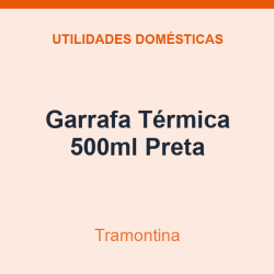Garrafa Térmica Tramontina 500ml Preta