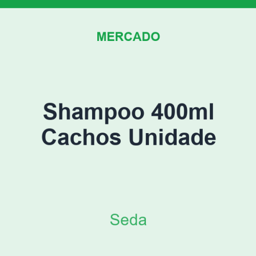 Shampoo 400ml Seda Cachos Unidade