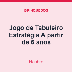 Jogo de Tabuleiro Hasbro Estratégia A partir de 6 anos