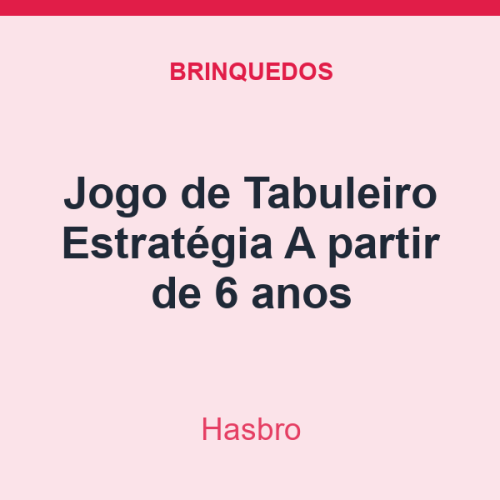 Jogo de Tabuleiro Hasbro Estratégia A partir de 6 anos