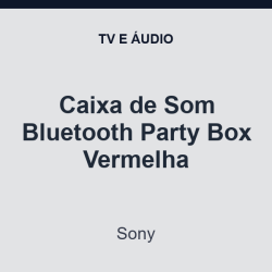 Caixa de Som Bluetooth Sony Party Box Vermelha
