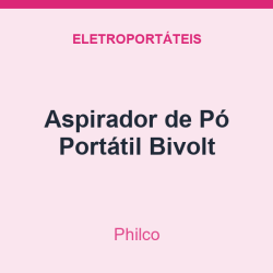 Aspirador de Pó Philco Portátil Bivolt