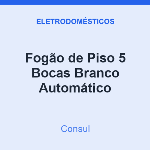 Fogão de Piso Consul 5 Bocas Branco Automático