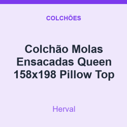 Colchão Molas Ensacadas Herval Queen 158x198 Pillow Top