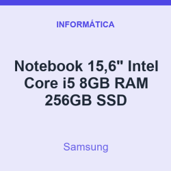 Notebook 15,6" Samsung Intel Core i5 8GB RAM 256GB SSD