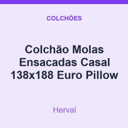 Colchão Molas Ensacadas Herval Casal 138x188 Euro Pillow