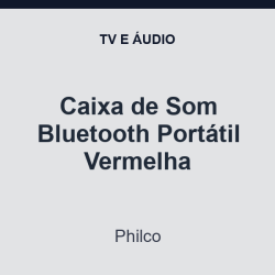 Caixa de Som Bluetooth Philco Portátil Vermelha