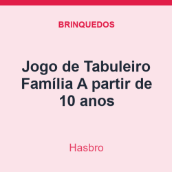 Jogo de Tabuleiro Hasbro Família A partir de 10 anos