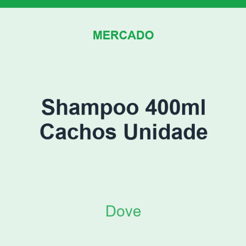 Shampoo 400ml Dove Cachos Unidade