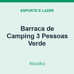 Barraca de Camping Nautika 3 Pessoas Verde