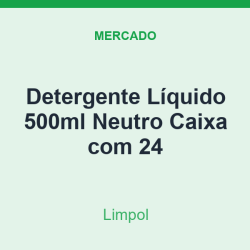 Detergente Líquido 500ml Limpol Neutro Caixa com 24