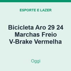 Bicicleta Aro 29 Oggi 24 Marchas Freio V-Brake Vermelha