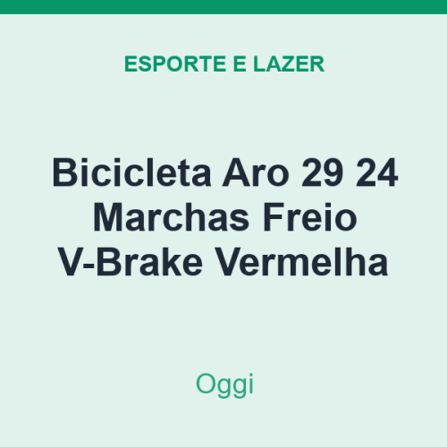 Bicicleta Aro 29 Oggi 24 Marchas Freio V-Brake Vermelha