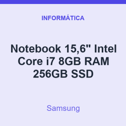 Notebook 15,6" Samsung Intel Core i7 8GB RAM 256GB SSD