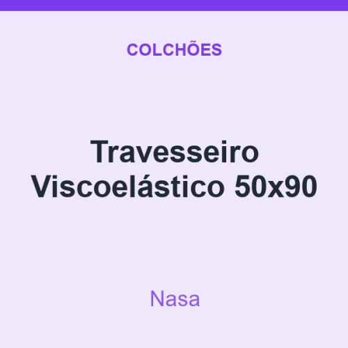 Travesseiro Nasa Viscoelástico 50x90