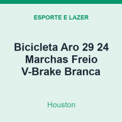 Bicicleta Aro 29 Houston 24 Marchas Freio V-Brake Branca