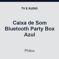 Caixa de Som Bluetooth Philco Party Box Azul