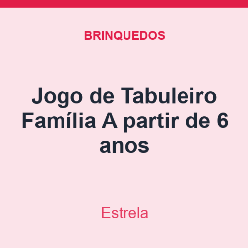 Jogo de Tabuleiro Estrela Família A partir de 6 anos