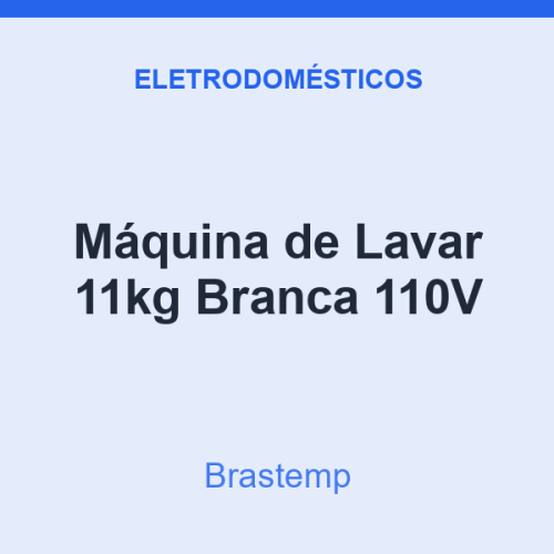 Máquina de Lavar Brastemp 11kg Branca 110V
