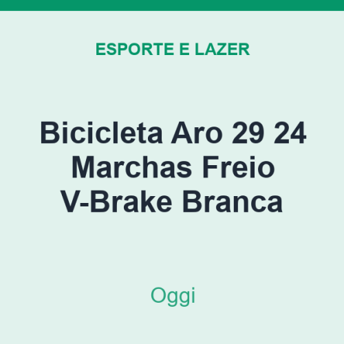 Bicicleta Aro 29 Oggi 24 Marchas Freio V-Brake Branca