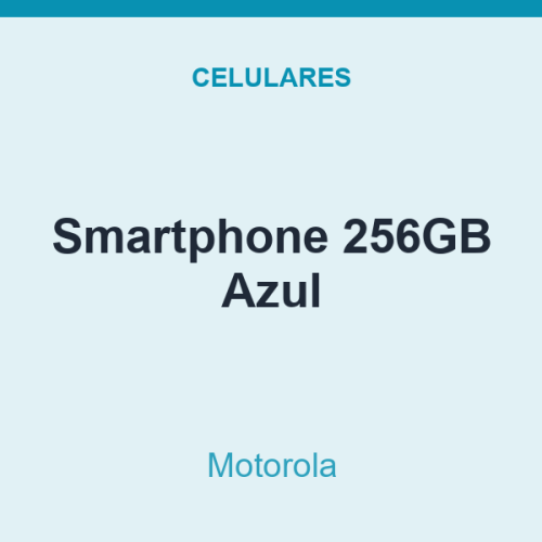Smartphone Motorola 256GB Azul