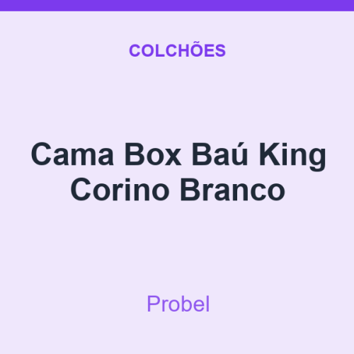 Cama Box Baú Probel King Corino Branco