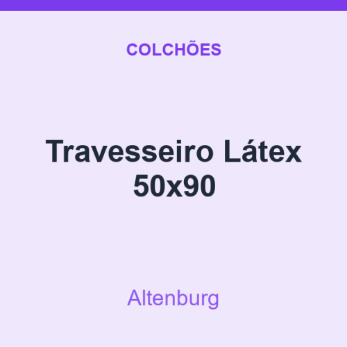 Travesseiro Altenburg Látex 50x90